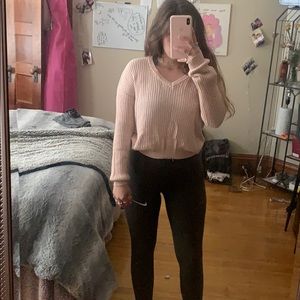 light pink sweater